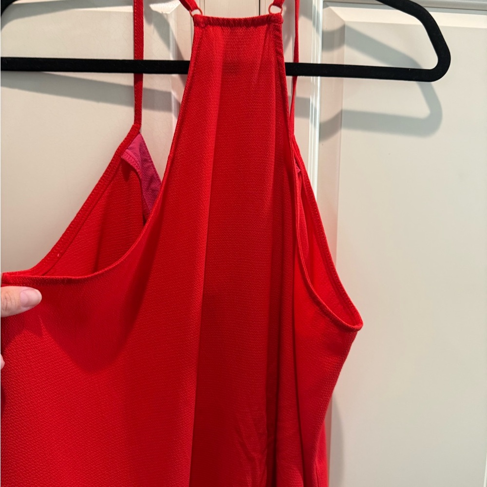 Red and Pink Sleeveless Top - Picture 2 of 3